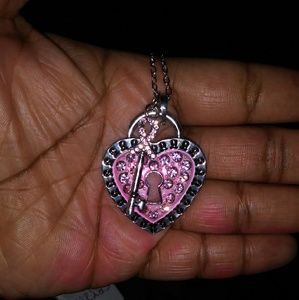 Breast cancer awareness necklace